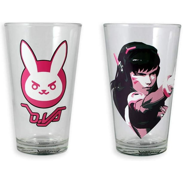 Officially Licensed Overwatch Pint Glasses Just Funky Set of 4 Officially Licensed Overwatch Pint Glasses Just Funky Set of 4
